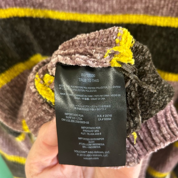 Volcom Soft BUBBLE TEA SWEATER - ESPRESSO Size XS - Picture 8 of 8